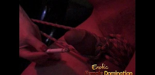  Dominant babes join forces to dominate a helpless guy in the dungeon-6